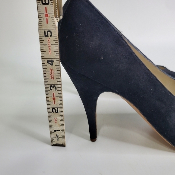 J.B. MARTIN PARIS ADELYS SUEDE HEELS SIZE 5.5M BLACK SHOES - Picture 9 of 13